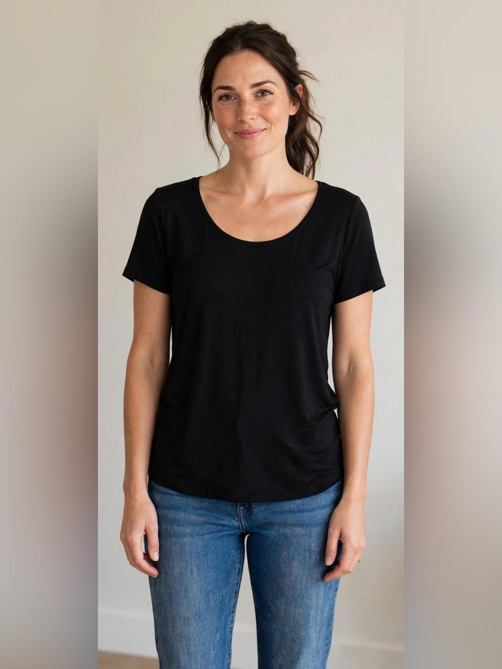 East 5th Black Scoop Neck Short Sleeve Tee - NWOT